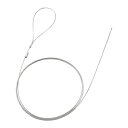 サンワサプライ セキュリティワイヤー 長さ1.0m 直径1.5mm 片側かしめなし 《eセキュリティ》 SLE-13W