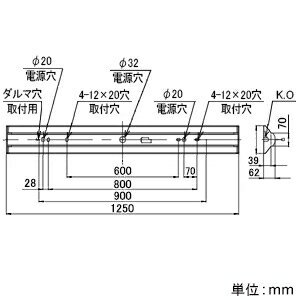 NEC LED一体型ベースライト 《Nuシリーズ》 40形 直付形 逆富士形 150mm幅 5200lm 固定出力方式 FHF32定格出力×2灯相当 昼光色 プルスイッチ付 MVB4104P/52D4-N8