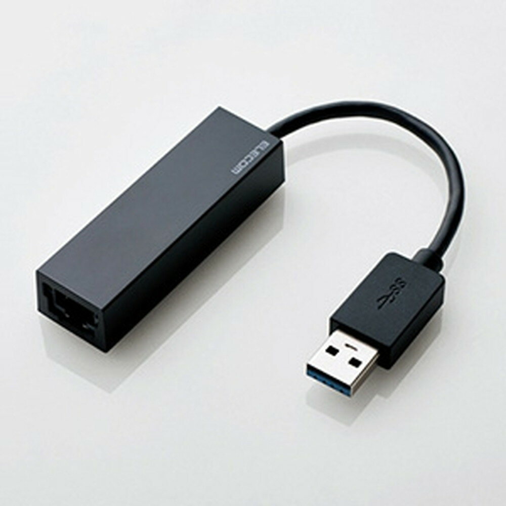 【特長】●有線LANポートが無い薄型のType-Cポート搭載パソコンに最適で、高速ネットワーク通信が可能なUSB3.1 ギガビットLANアダプターです。●ギガ有線LANアダプターを使ったギガビット通信とパソコン接続部USB3.1の組み合わせにより、高速転送を実現しています。映画1本分(約2.2GB)のデータを約43秒で転送できます。●本製品のMACアドレスを変更できるソフト「MACアドレスチェンジャー」を使用することで、オフィスなどの予め登録されたMACアドレスのみ通信可能な環境でも、本製品を利用可能です。(Windowsのみ対応)●Windows7、Mac OS X 10.10〜11、macOS 10.12〜14は、付属のCD-ROMまたは、WEBダウンロードによって、ドライバーソフトをインストールし、使用することが可能です。Windows 10S、10、8.1では、ドライバーをインストールすることなく、USBポートに接続するだけで使用可能です。●ケーブルの長さは、持ち運びに便利な7cmです。【仕様】●メーカー:ELECOM●型番:EDCGUC3B●商品名:有線LANアダプター●ギガビット対応●有線規格:・IEEE802.3(10BASE-T)・IEEE802.3u(100BASE-TX)・IEEE802.3ab(1000BASE-T)・IEEE802.3x(Flow Control)●有線コネクター:RJ-45(Auto MDI/MDI-X)×1ポート、Auto-Negotiation対応●有線伝送速度(理論値)(Mbps):10/100/1000●アクセス方式:CSMA/CD●対応プロトコル:IPv4、IPv6●USBアップストリームポート規格:USB3.1 Gen1(USB3.0)●USBアップストリームポートインターフェース:Type-C(オス)×1ポート●USBアップストリームポートアクセス速度(理論値):・USB3.1 Gen1(USB3.0) スーパースピード:5Gbps・USB2.0 ハイスピード:480Mbps・USB1.1 フルスピード:12Mbps●その他機能:Jumbo frame●入力電圧(V):DC5●消費電力(W):0.85●消費電流(mA):約170●電源方式:USBパスパワー●筐体材質:プラスチック●カラー:ブラック●外形寸法(mm):W約67×D約20×H約15(ケーブル部分を除く)●USBケーブル長(cm):約7●質量(g):約22●動作環境:・温度(℃):0〜40・湿度(%):85以下(ただし結露なきこと)●対応ソフト:MACアドレスチェンジャー●対応機種:USBポート(Type-C)を搭載したWindowsパソコン、Intel社製CPUを搭載したMac●対応OS:・Windows 10S(64/32bit)、10(64/32bit)、8.1(64/32bit)、7 SP1以降(64/32bit)・mac OS 10.14〜10.12・Mac OS X 10.11、10.10※Windows 10S、10、8.1はドライバレス対応●取得規格:VCCI Class B●法令対応:EU RoHS指令準拠(10物質)●付属品:有線LANアダプター本体 1台、マニュアル、CD×1枚