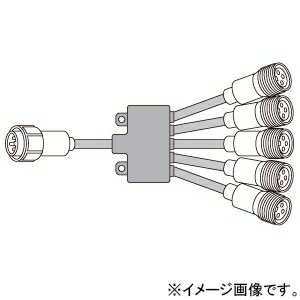 ジェフコム 5分岐コード LEDソフトネオン用 PR-E3-B05