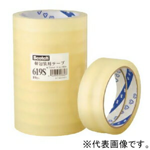 スリーエムジャパン 《スコッチ》 軽包装用テープ 24mm×50m 透明 6巻入 619S24*50
