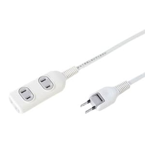 サンワサプライ 電源タップ 2P・3個口 トラッキング火災予防スイングプラグ 1m TAP-3W1N