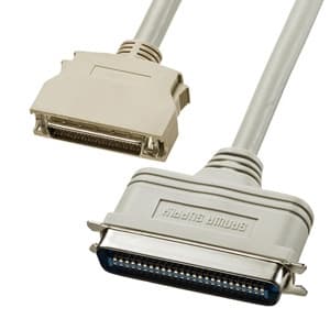サンワサプライSCSIケーブルストレート全結線ピンタイプハーフ50pinオス-セントロニクス50pinオス1mKB-SPC1K