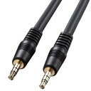 サンワサプライ オーディオケーブル 3.5mmステレオミニプラグ 3.6m KM-A2-36K2(2)