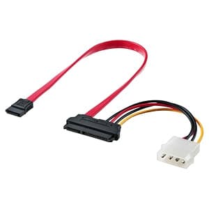 掠ץ饤 ηꥢATA֥ SATA7pin᥹4pin()-SATA7pin᥹SATA15pin᥹η Ĺ0.3m TK-PWSATA7-03