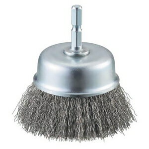 トラスコ中山 軸付カップブラシ 平面研磨用 φ65×軸6.35mm 線径0.3mm ステンレス線 TB-6633-60