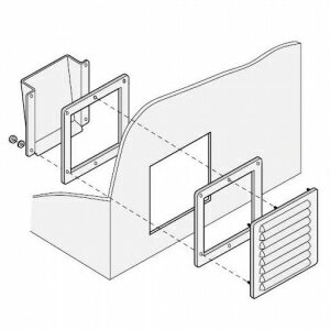 篠原電機 通気ギャラリー+押え枠+吹込防止カバー IP22 屋外使用可 鋼板製 G2-20-SET-D 篠原電機 通気ギャラリー+押え枠+吹込防止カバー IP22 屋外使用可 鋼板製 G2-20-SET-D