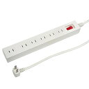 電材堂 集中スイッチ付節電タップ 6個口 コード長2m 612WHDNZ