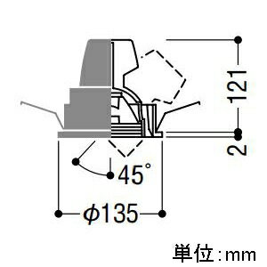 コイズミ照明 LEDユニバーサルダウンライト 明るさ切替タイプ 温白色 埋込穴φ125mm 照度角20° 電源別売 ブラック XD91109L