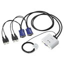 ELECOM パソコン切替器 2台切替 手元スイッチ切替 USB・D-Sub対応 KVM-KUSN