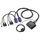 ELECOM パソコン切替器 2台切替 手元スイッチ切替 USB・D-Sub・スピーカー出力切替対応 KVM-KUS(2)