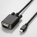 ELECOM MiniDisplayPort-D-Sub15ϊP[u miniDisplayPortIX-D-Sub15sIX 1m AD-MDPVGA10BK