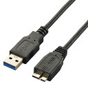 ELECOM USB3.0ケーブル 極細タイプ A-microBタイプ 1m USB3-AMBX10BK(2)