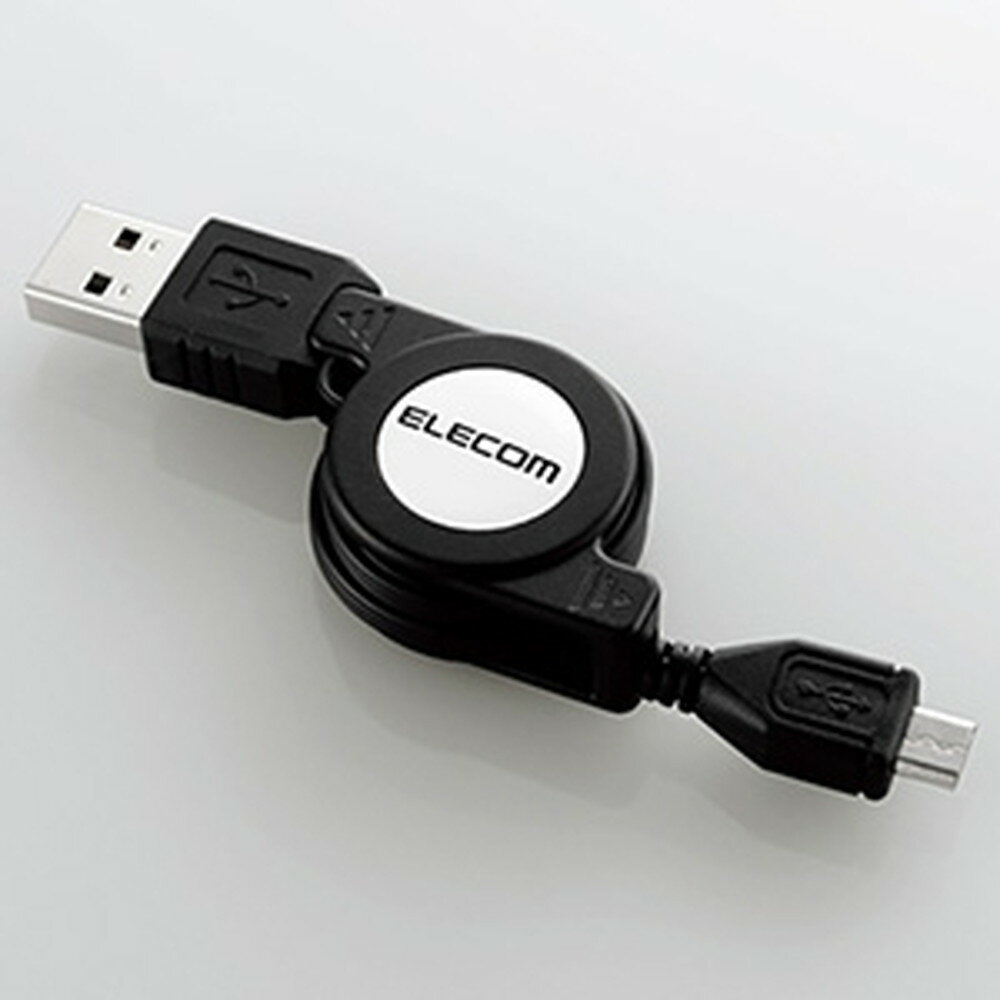 ELECOM ʑ}USB2.0P[u 莮 A-microB^Cv 0.7m U2C-DAMBRL07BK