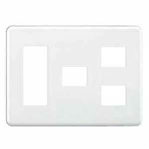 東芝 スイッチ/コンセント用プレート 6(3+1+2)個用 ニューホワイト 《WIDE i/E’s》 WDG5436(WW)