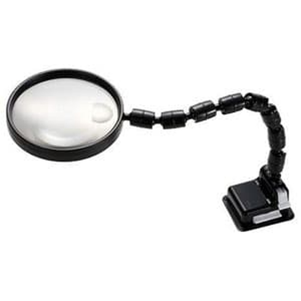 エンジニア マグスタンドルーペ 強力マグネット固定式 倍率2倍・4倍 保護板付 SL-09