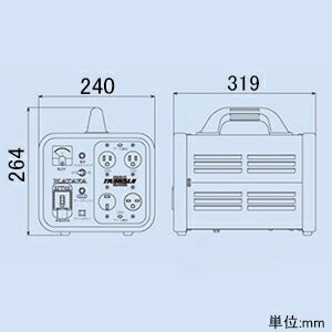 ハタヤ 電圧変換器 《トランスル》 昇降圧兼用...の紹介画像3