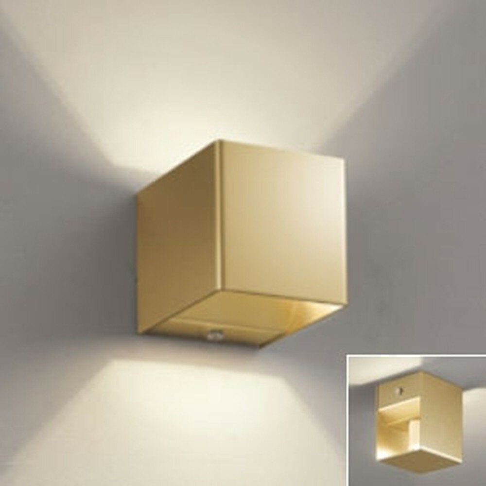 オーデリック LEDブラケットライト 壁面・天井面・傾斜面取付兼用 白熱灯30W相当 電球色 サテンゴールド OB255196LDのサムネイル