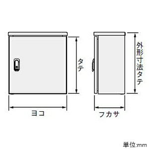 日東工業ステンレスボックス屋根付片扉鉄製基板付横500times;縦600times;深200mmSO20-56SA