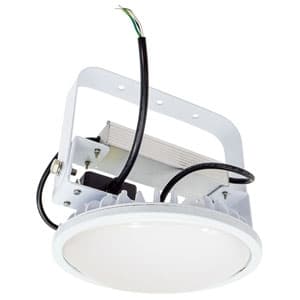 日動工業 高天井用LED器具 ハイスペックハイディスク100W アーム式(吊下げ型) 水銀灯400W相当 昼白色 電源装置一体型 ワイドタイプ 乳白 L100V2-P-HMW-50K-N
