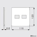 パナソニック コンセントプレート 2連用 2コ用(1コ+1コ用) マットホワイト WTL7072WK 2