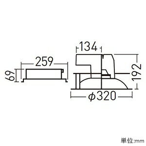 【受注生産品】パナソニックLEDダウンライトLED1500形HID300形器具相当埋込穴φ300調光タイプ電球色拡散80deg;XND9989SLKLR9