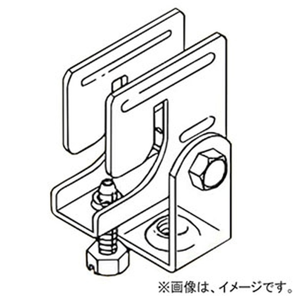 ネグロス電工 リップみぞ形鋼用吊りボルト支持金具 タップ付・一方向タイプ W3/8 電気亜鉛めっき BC5T-W3