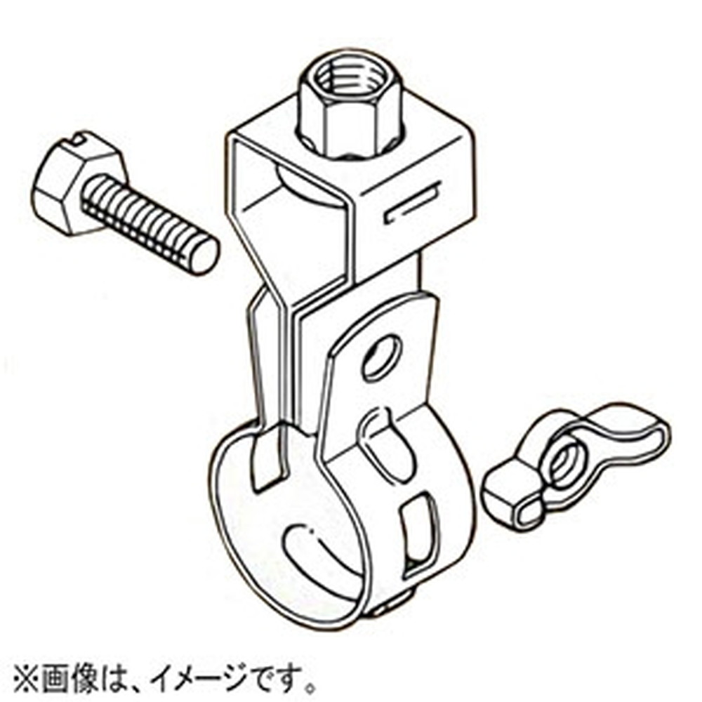 ネグロス電工 【ケース販売特価 10個セット】 配管用鋼管用吊りバンド W3/8 呼び22 外径φ27.2mm 溶融亜..