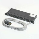 アメリカン電機 1Uコンセントバー 引掛形・4ヶ口 接地形2P 30A 250V 30A(NEMA L6-30)入力プラグ/20A(NEMA L6-20)出力コ...