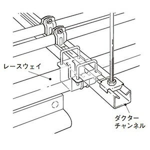 ネグロス電工 ダクター交差支持金具 《レースウェイ》 30型 DP1・2兼用 電気亜鉛めっき 銀 DHCR1