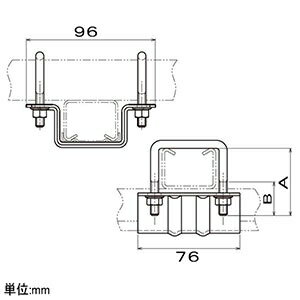 ネグロス電工 ダクター交差支持金具 《レースウェイ》 30・45型 DP1・2兼用 電気亜鉛めっき 銀 DHCR2