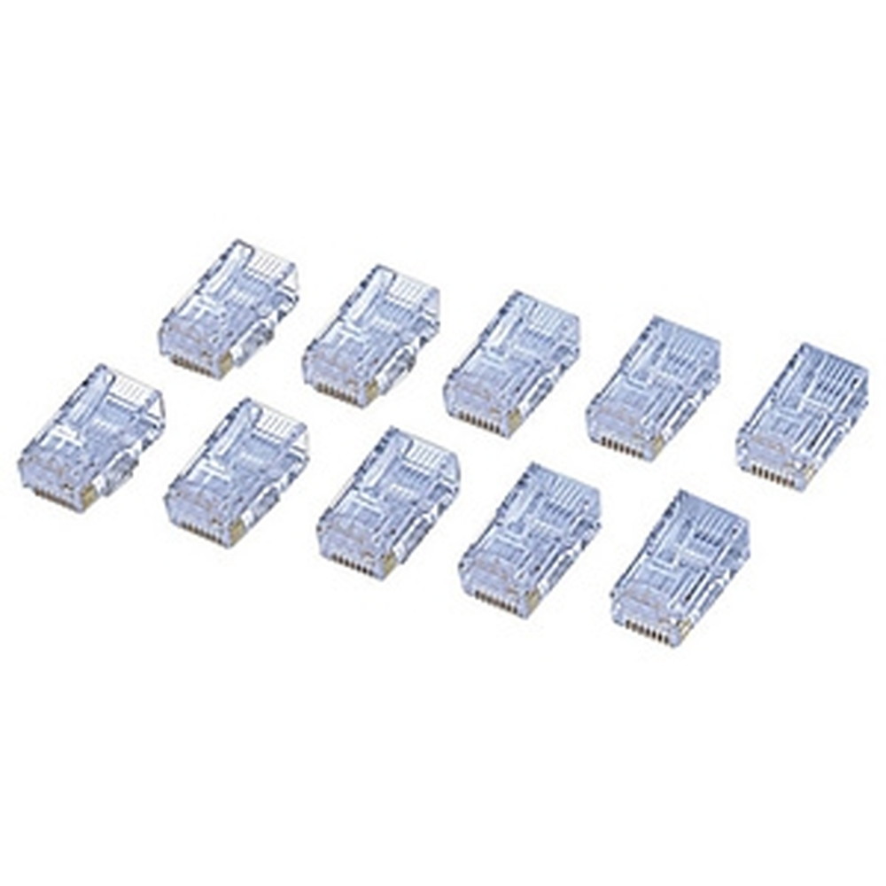 ELECOM RJ45コネクタ 単線・ヨリ線共用 CAT6対応 10個入 LD-6RJ45T10