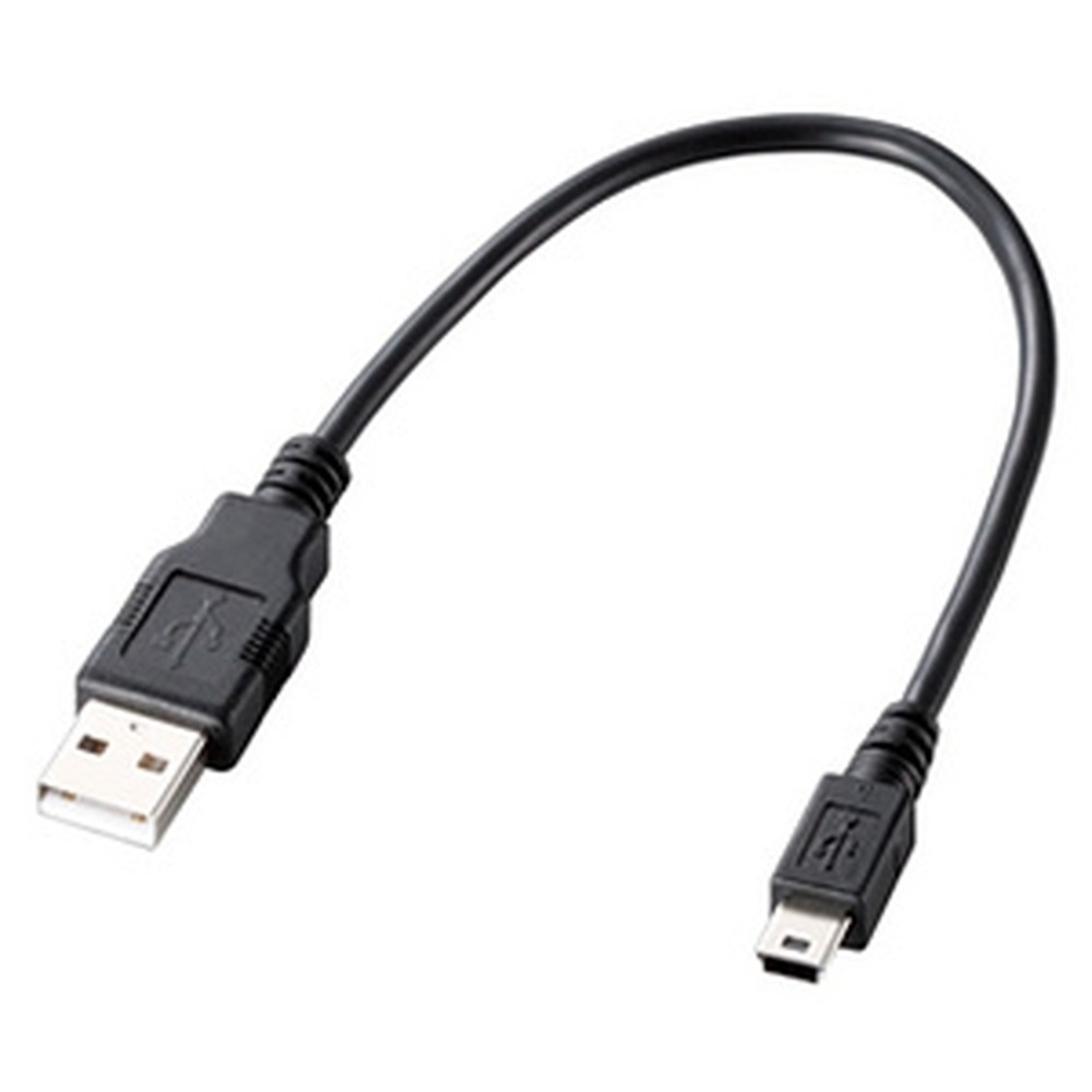 ELECOM USB2.0֥ A-miniB 0.25m U2C-GMM025BK