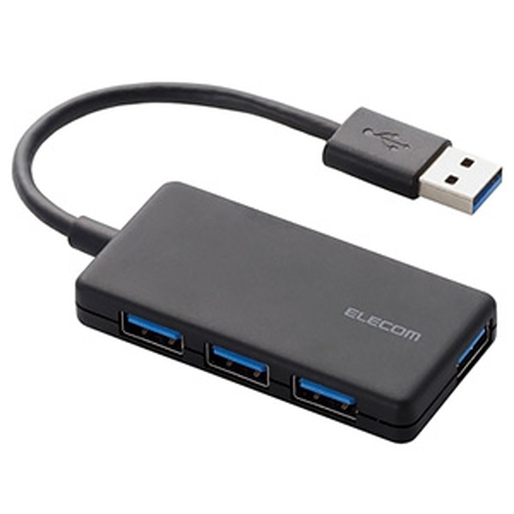 ELECOM USB3.0nu oXp[^Cv 4|[g RpNg^Cv P[u10cm ubN U3H-A416BBK