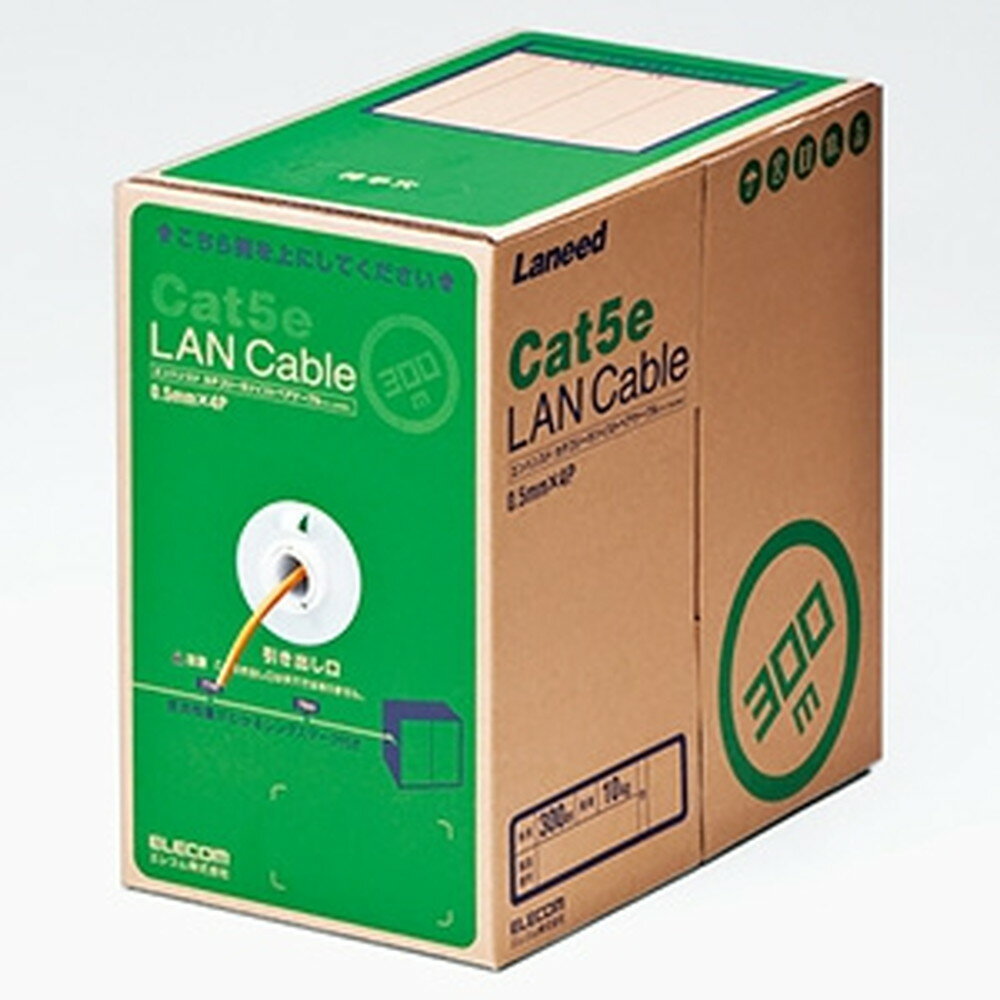 ELECOM LAN֥ ֥Τ CAT5Eб 󥰥ޡ Ķθѥå Ĺ300m  LD-CT2/DR300/RS