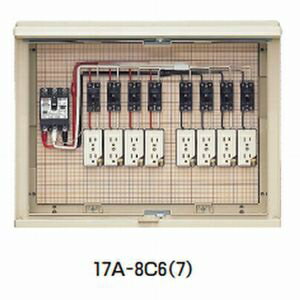 未来工業 屋外電力用仮設ボックス 漏電しゃ断器・分岐ブレーカ・コンセント内蔵 ELB組込品 17A-8C7