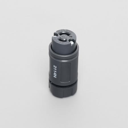 Rakuten - アメリカン電機 2114N 引掛形 コードコネクタボディ(ナイロンカバー) 2P 15A 125V