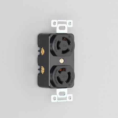 乐天商城 - アメリカン電機 3110D 引掛形 複式埋込コンセント 接地形2P 15A 125V