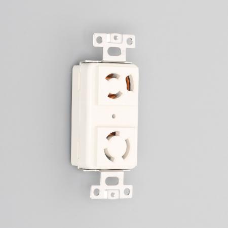Rakuten - アメリカン電機 3110HCDZ コンビ 複式横型埋込コンセント 白 接地形2P 15A 125V