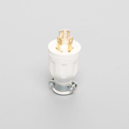 Rakuten - アメリカン電機 3112R-IV 引掛形 プラグ(ゴムカバー) 白 接地形2P 15A 125V