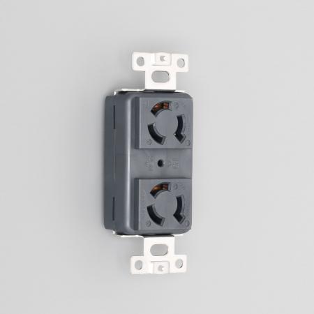 Rakuten - アメリカン電機 3120HD-BK 引掛形 複式横型埋込コンセント 黒 接地形2P 15A 250V