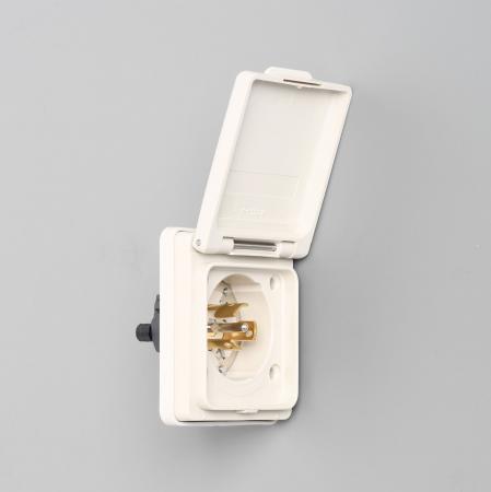Rakuten - アメリカン電機 3125GNW 引掛形 防水形フランジインレット(ナイロン製) 接地形3P 15A 250V