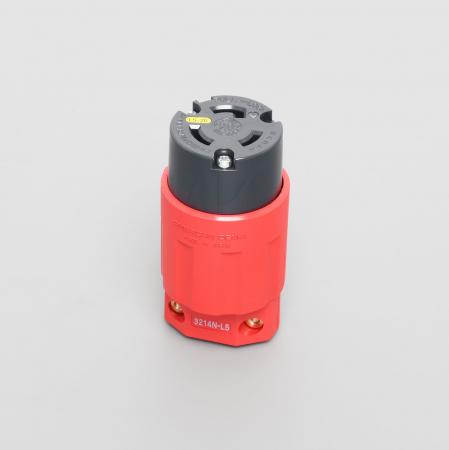 乐天商城 - アメリカン電機 3214N-L5-RD 引掛形 コ-ドコネクタボディ(ナイロンカバー) 赤 接地形2P 20A 125V