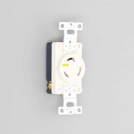 乐天商城 - アメリカン電機 3220-L6-IV 引掛形 埋込コンセント 白 接地形2P 20A 250V