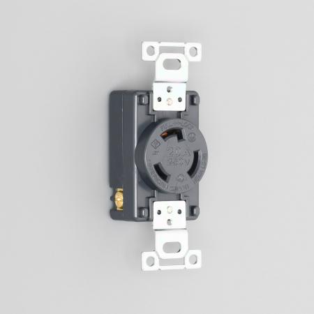 乐天商城 - アメリカン電機 3220-L6UL 引掛形 埋込コンセント(UL/CSA規格認定仕様) 接地形2P 20A 250V