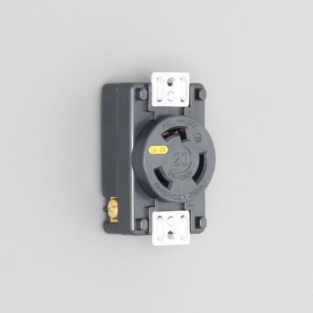 Rakuten - アメリカン電機 3220-P-L6 引掛形 パネル用コンセント 接地形2P 20A 250V