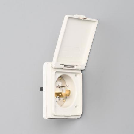 乐天商城 - アメリカン電機 3225NW 引掛形 防水形フランジインレット(ナイロン製) 3P 20A 250V