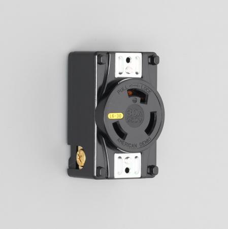 Rakuten - アメリカン電機 3320-P-L6 引掛形 パネル用コンセント 接地形2P 30A 250V