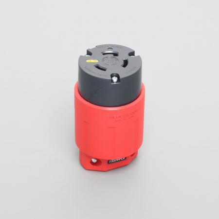 乐天商城 - アメリカン電機 3324N-L6-RD 引掛形 コ-ドコネクタボディ(ナイロンカバー) 赤 接地形2P 30A 250V