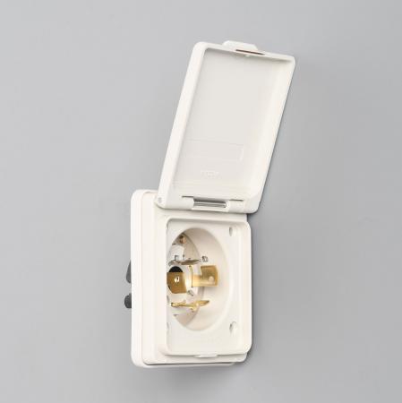 Rakuten - アメリカン電機 4225NW 引掛形 防水形フランジインレット(ナイロン製) 接地形3P 20A 250V